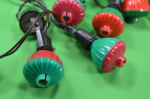 Vintage 7 Bubble Replacement Lamps Bisquit Base Only W/ Clips On Cord,NO LIQUID - Picture 2 of 7
