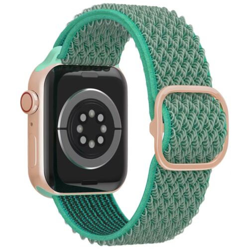 Adjustable Nylon Smartwatch Strap with Wave Pattern for iWatch Series 1-8 - Picture 3 of 17