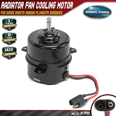 1x Radiator Fan Cooling Motor for Dodge Dakota Shadow Plymouth Sundance Horizon