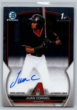 JUAN CORNIEL 1st AUTO 2023 Bowman Chrome #CPA-JCL Chrome Prospect Autograph