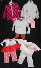 lot 13 pc NEW Mixed Brands Infant Girl sz 3-6 mos Sets Reversible Jacket Holiday