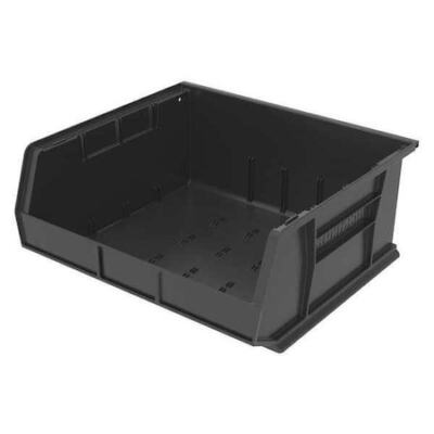 Akro-Mils 30250Black Hang & Stack Storage Bin, 16-1/2 In W X 14-3/4 In L X 7 In