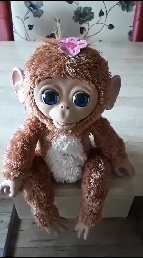 FURREAL PET CUDDLES MY GIGGLY MONKEY CHIMP BANANA BOTTLE