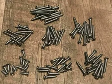 84pcs #8 w/ 6 phillips oval garnish moulding interior trim screws chrome fits GM