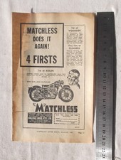 Matchless Motorcycle Advertisement  from an Australian Motor Sports Magazine