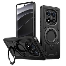 Magnetic Armor Shockproof stand Back Case For Xiaomi Redmi Note 14 Pro 5G 6.67"