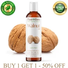 Walnut Oil 4 oz. Cold Pressed REFINED 100% Pure Natural