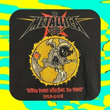 UNWORN VINTAGE DEADSTOCK - THE METALLICA CLUB 1993 - 2008 PUSHEAD T-SHIRT M NOS