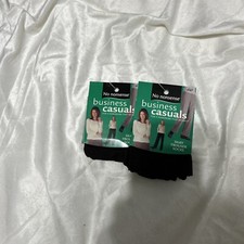 New No Nonsense Business Casuals Silky Trouser Socks JQ7 Lot Of 2 Brn Women s