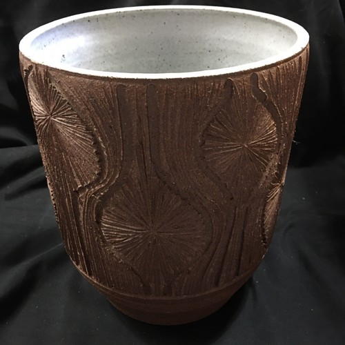Earthgender David Cressey Robert Maxwell Teardrop Sunburst Planter 10.5x9" XLNT! - Picture 3 of 18