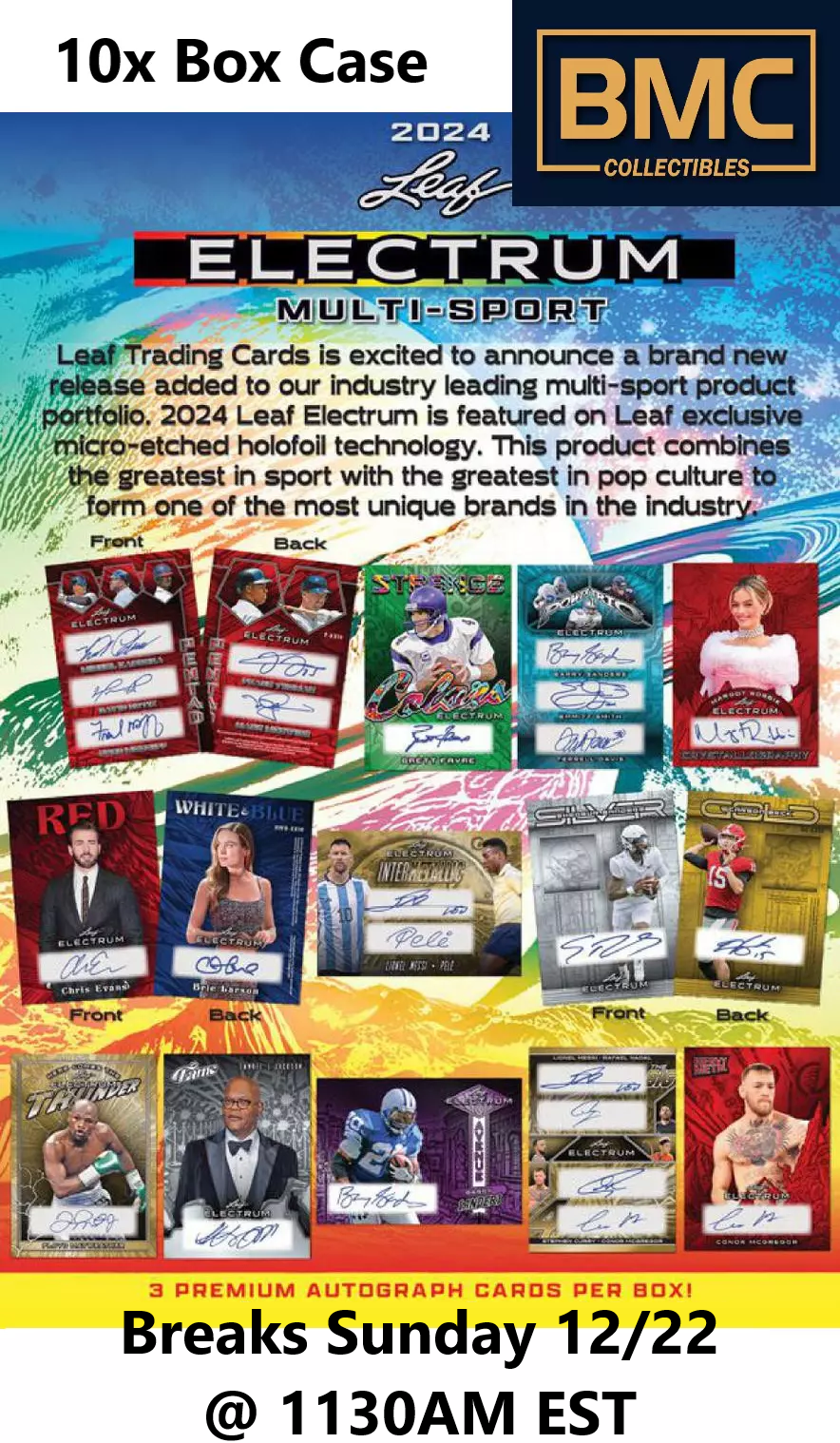 Kurt Angle 2024 Leaf Electrum Multi-Sport 1x Case Break #10