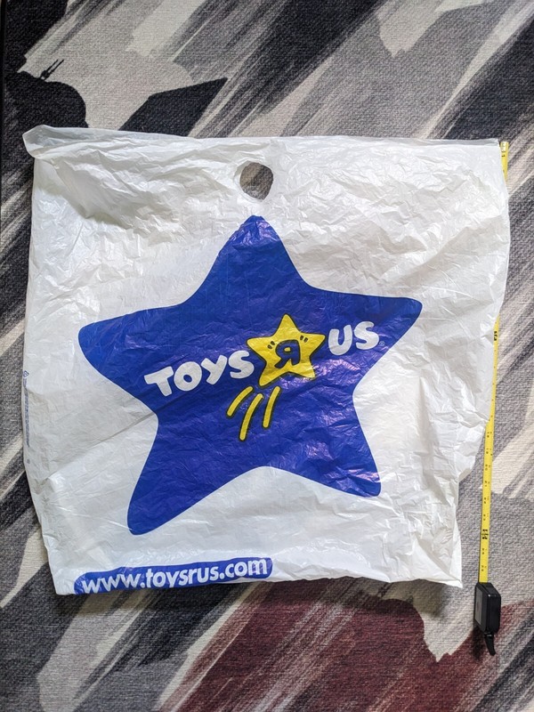Toys “R” Us Vintage Retro Plastic Shopping Retro Logo Store Bag 26x24"  90's
