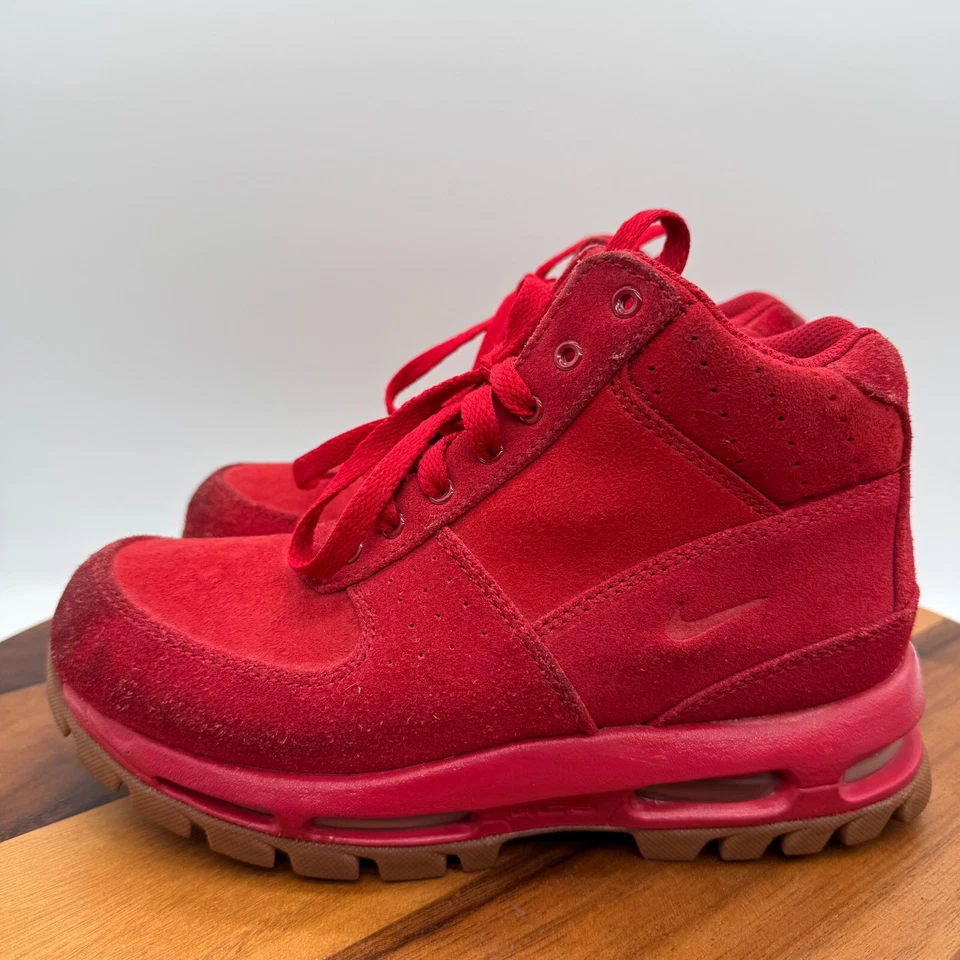 Nike Air Max Goadome Zapatos Juveniles 5.5 ACG Rojo Gamuza Cuero Botas de Senderismo Foto 4 de 4