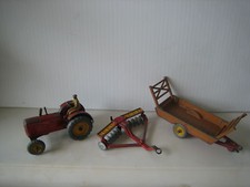 Dinky Farm Vehicles - Tractor or Disc Harrow or Farm Trailer (sold separately)