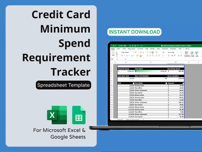 Credit Card Minimum Spend Requirement Tracker - Credit Card Points & Miles Track
