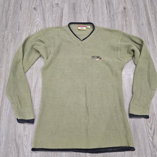 Ripcurl Vintage Green Jumper Hemp /Cotton Mens Size M