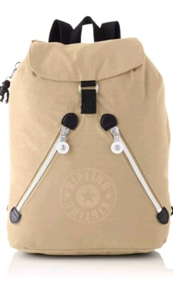 Kipling FUNDAMENTAL Backpack Rucksack Beige Schwarz UVP74 