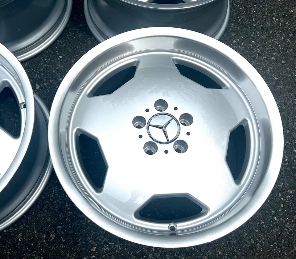 MERCEDES DEEP DISH 18 INCH MONOBLOCK RIMS SET4 NEW 18/8 18/9 E300 C300 ...