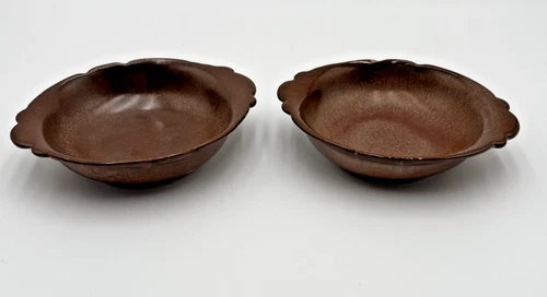 Vintage Frankoma 5" Plainsman Brown 5" bowl 40B Set Of 2