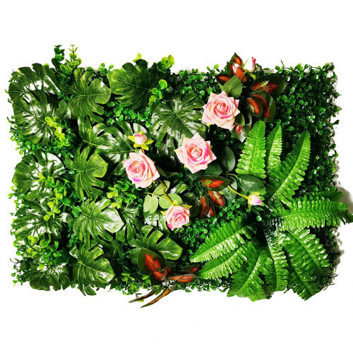 Kunstblumen Glyzinie Rose Dekor Hintergrund Wandbehang Panel - Bild 21 von 46