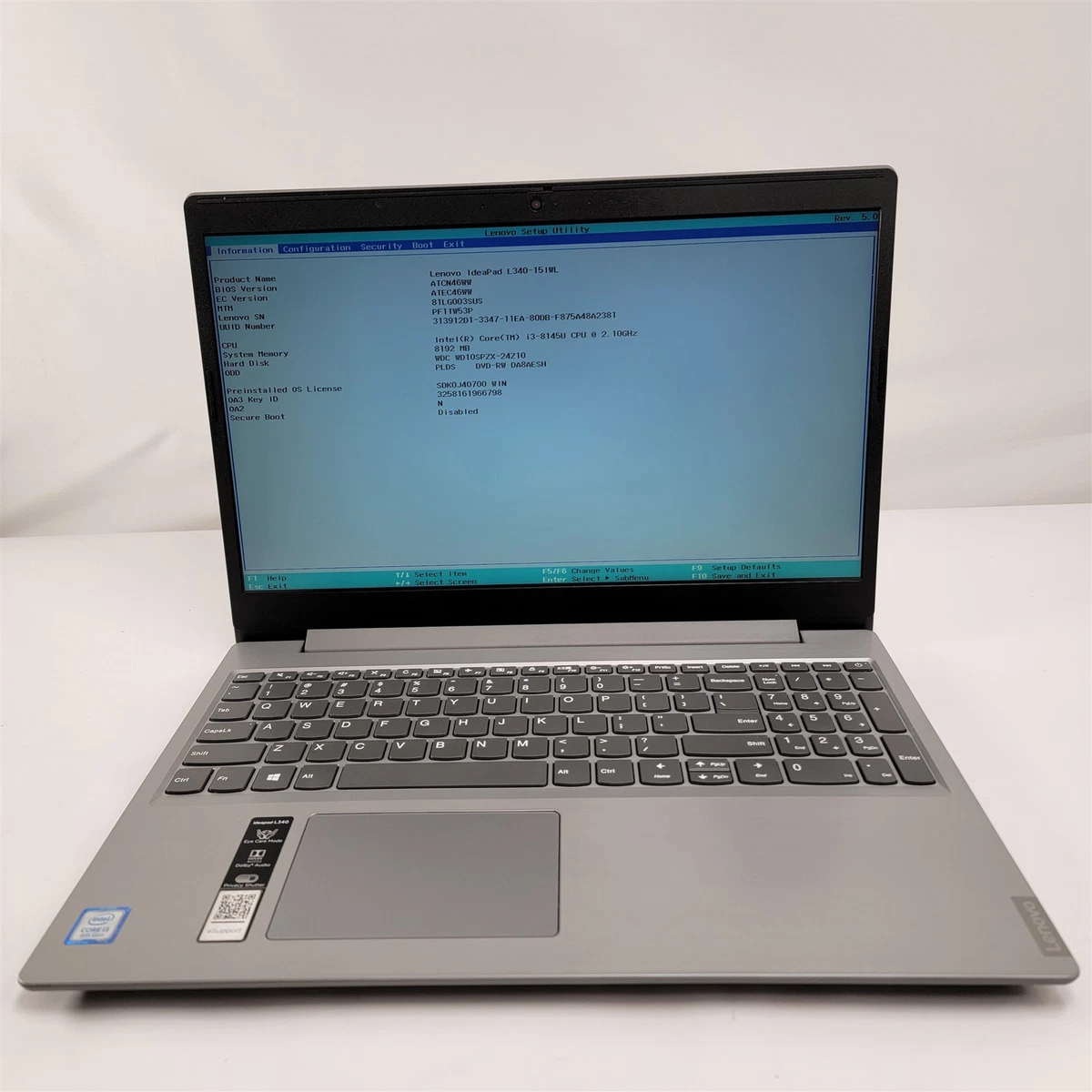Lenovo Intel Core i3 8th Gen. PC Laptops & Netbooks 1 TB SSD