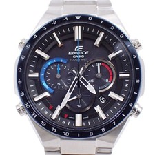 Casio Edifice World Time Solar Radio Controlled 45mm Stainless Steel Watch
