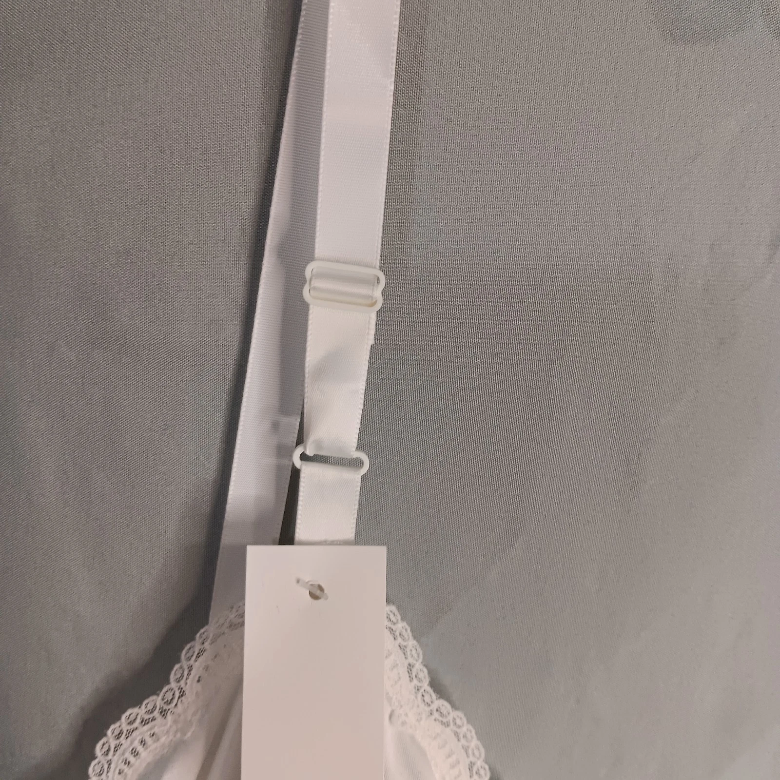 OFF WHITE Abito slip vintage Shadowline nuovo con etichette 40 panna lingerie bianco sporco pizzo trasparente nylon completo