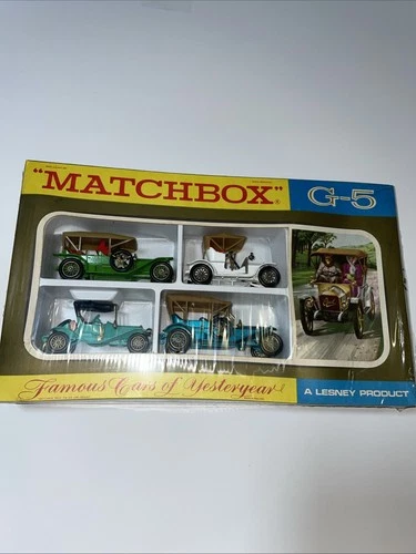 MATCHBOX MODELS OF YESTERYEAR G-5 FAMOUS CARS OF YESTERYEAR GIFT SET 1969 LESNEY