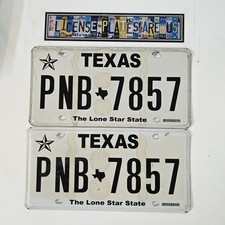 Texas License Plate Pair   The Lone Star Stat...