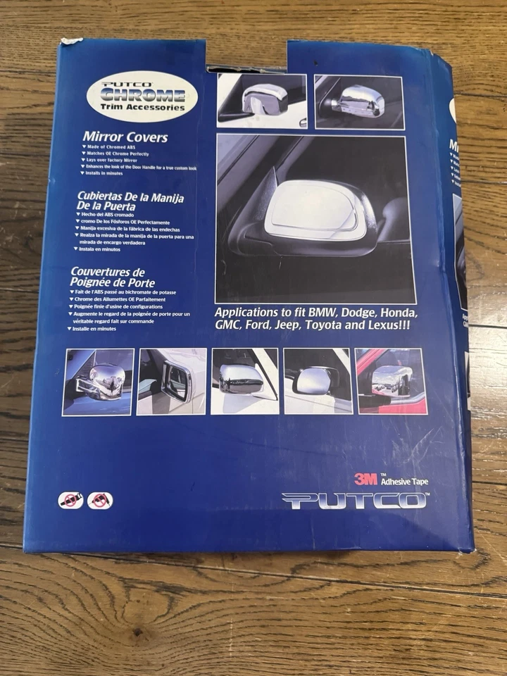 PUTCO, 02-05 Dodge Ram 1500/2500/3500, R & L Door Mirror Covers, Chrome, #402802 - Image 4 of 4