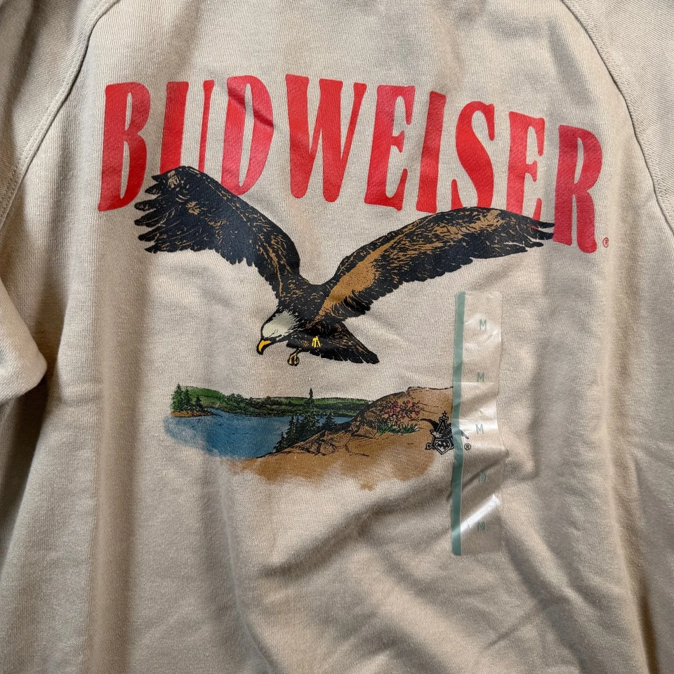 Top de ropa deportiva Budweiser para hombre beige mediano algodón poliéster Foto 2 de 4
