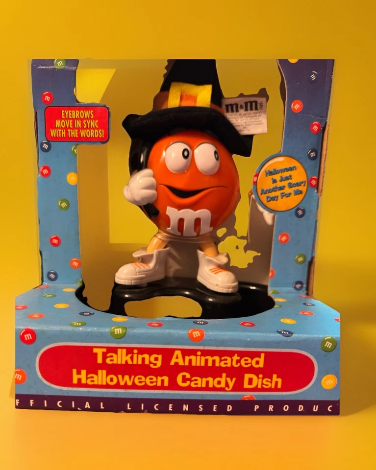 Plato de caramelo de Halloween animado parlante coleccionable M&M activado por movimiento VER VIDEO Foto 3 de 4