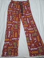Harry Potter Gryffindor Men's Pajama Pants Small 100 Cotton Lounge Sleepwear