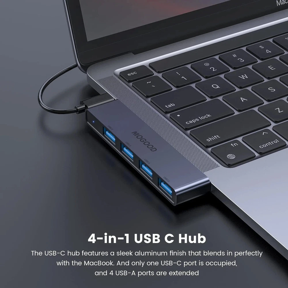 USB C to USB Hub 4 PortsMOGOOD USB C to USB Hub Multiport AdapterUSB C Splitt...