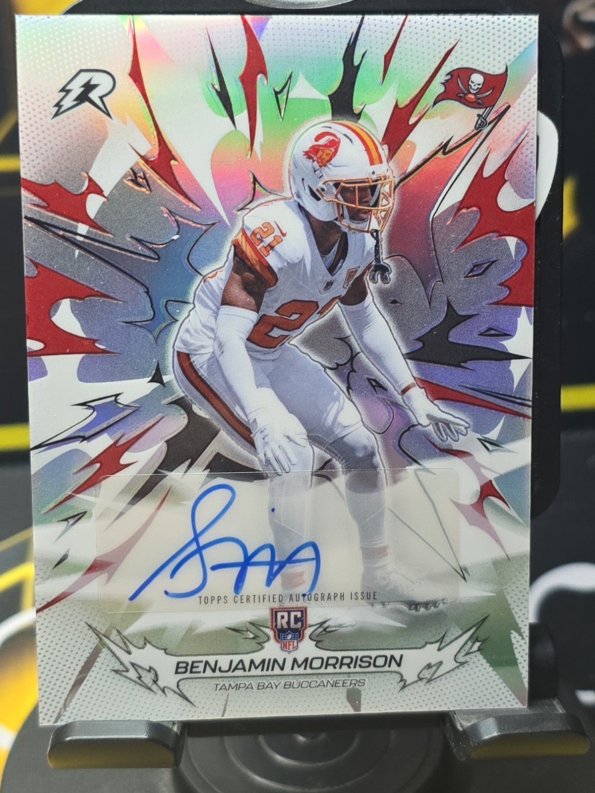 Topps 2025 Benjamin Morrison Rookie Auto Silver Tampa Bay Buccaneers Card #192