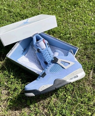 Jordan 4 Retro ''University Blue'' Men's Mid Top Basketball Shoes Size 11
