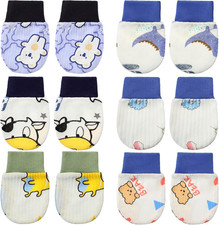 6 Pairs Newborn Baby Mittens No Scratch Gloves Infant Toddler anti Scratch Essen