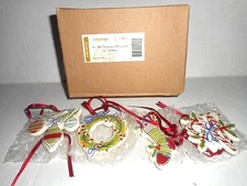 NEW LONGABERGER ALL THE TRIMMINGS ORNAMENT SET OF FOUR