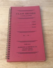 Class Record Book Hammond & Stephens Co. Form 635-2 Teacher Grade Book, New