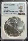 2016 American Silver Eagle - NGC MS69 - .999 -