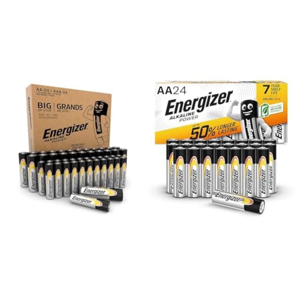 Batterie Scorta Famiglia 24 AA AAA Alkaline Power - Mai più Senza