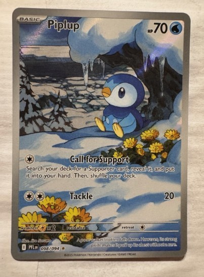 Piplup 098/094 2025 Pokémon Phantasmal Flames Illustration Rare Holo