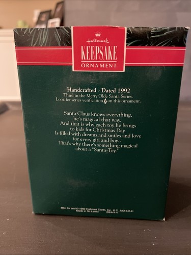 Hallmark Keepsake Ornament Merry Olde Santa 1990 nuovo (altro) con scatola originale - Foto 10 di 11