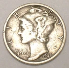Photo of a 1937-S Mercury Dime from an eBay listing that sold on Jul 21, 2026