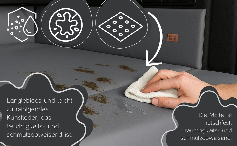 Kofferraum-Schutzmatte für Hunde • Autohundebett • 4 Größen • 3 Farben - Bild 3 von 4