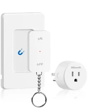 Remote Control Outlet, WILAWELS Wireless Light Switch with Magnetic Base, On... 