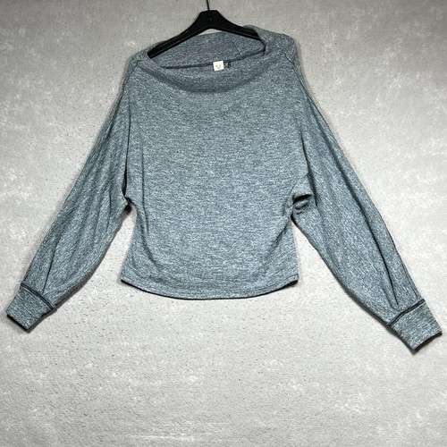 We the Free People Skyline Thermal Off The Shoulder Tee Women’s Small Gray