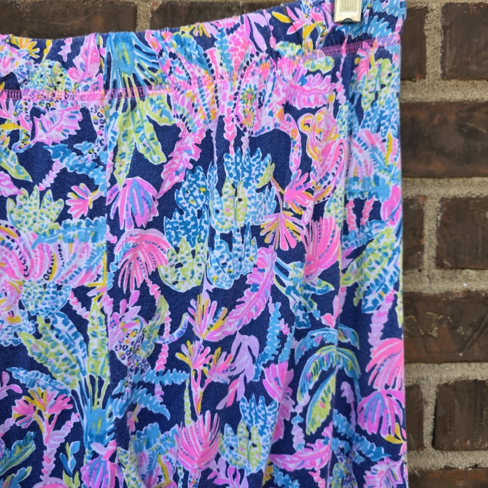 Pantalones Lilly Pulitzer Multicolor Oyster Bay Azul Marino Costa Playa Festival Luz M Foto 2 de 4