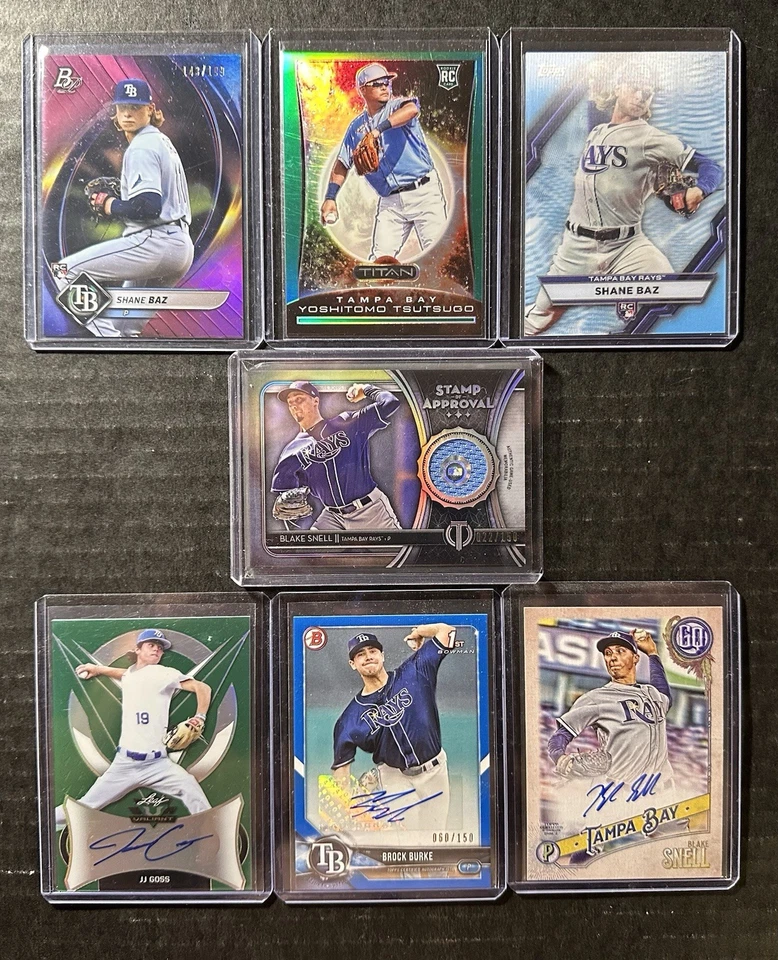 Lote #3 de cartões de beisebol Tampa Bay Rays da MLB - Imagem 4 de 4