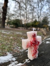 Jesus Cross Candle Set of 2 – Christian Religious Home Decor Gift